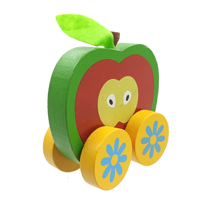 ماشین بازی مدل میوه چوبی طرح سیب