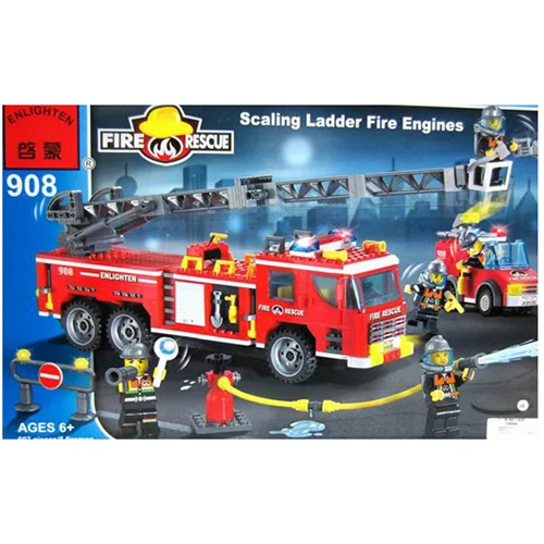 لگو آتش نشانی انلایتن مدل 908 تعداد 607 قطعه