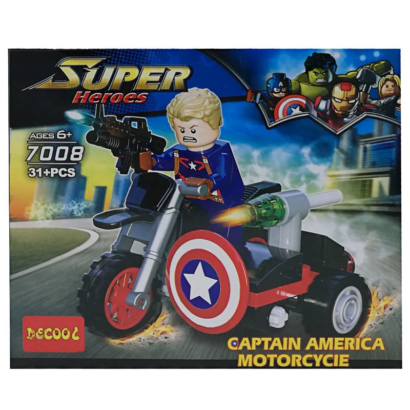 ساختنی مدل Super Heroes سری Captain America 7008  تعداد 31 تکه
