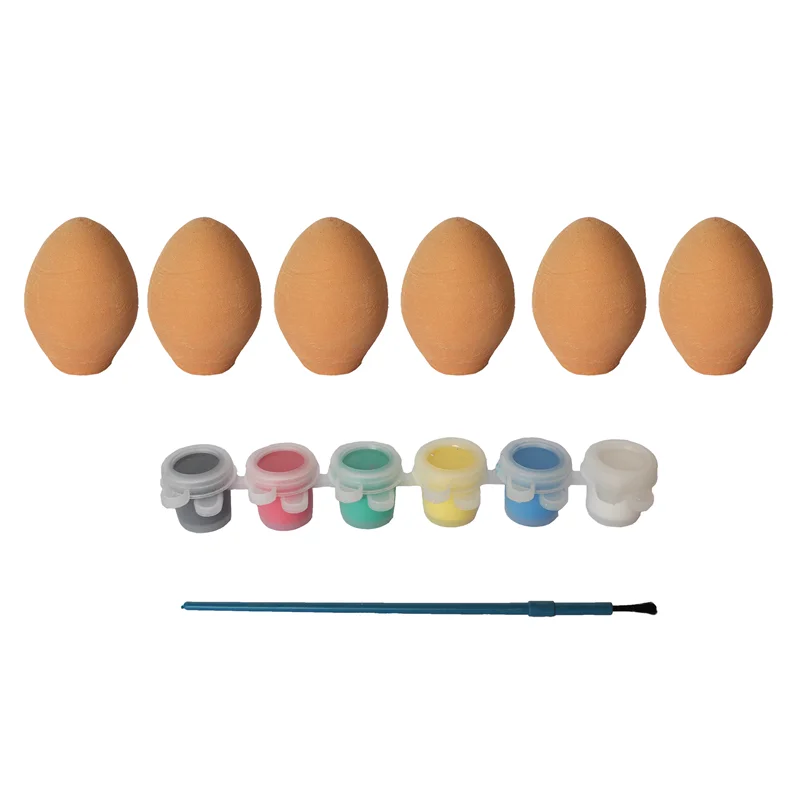 بازی آموزشی رنگ و تخم مرغ سفالی آرتینا کد 2301001 مجموعه 6 عددی