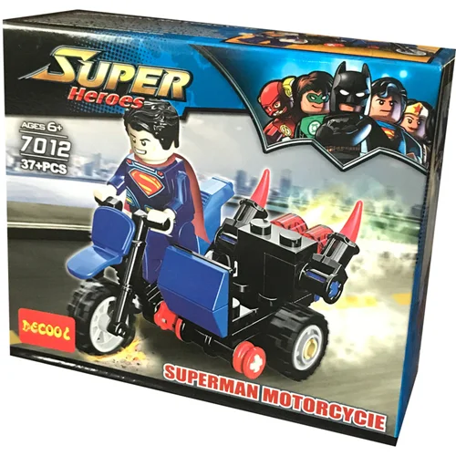 ساختنی مدل Super Heroes سری Superman Motorcycle 7012 تعداد 37 تکه