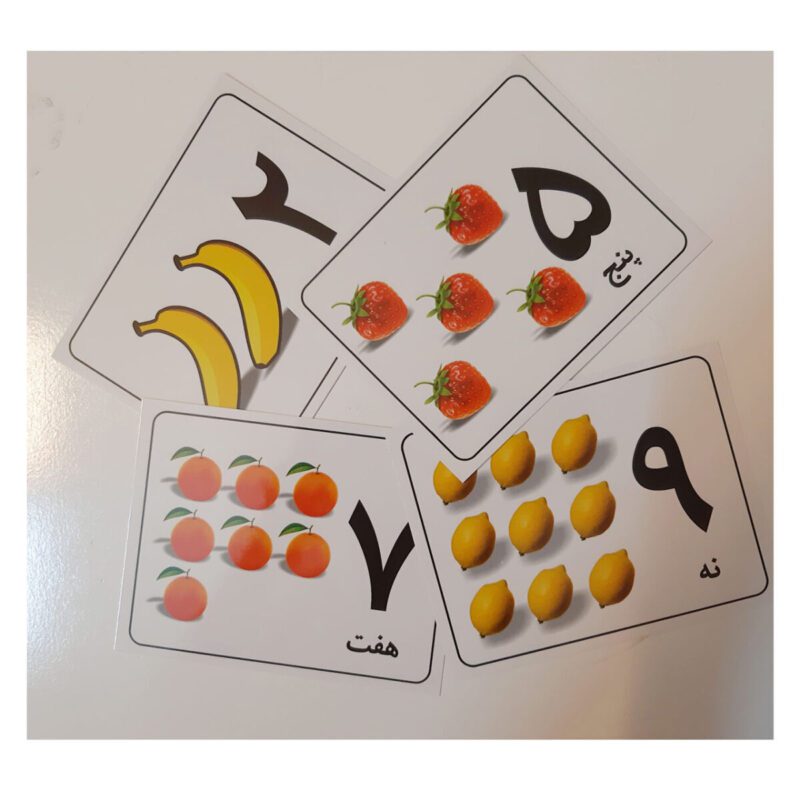 بازی آموزشی مدل مجموعه کارتهای الفبای فارسی و اعداد